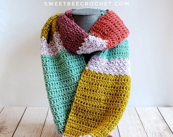 Rows of Happy Scarf (Crochet Pattern)