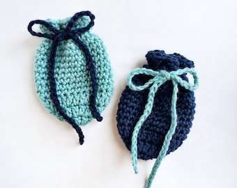 Mini Crochet Drawstring Pouch (Crochet Pattern)