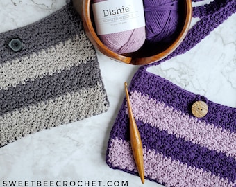 Lemon Stripes Crochet Bag (Crochet Pattern)