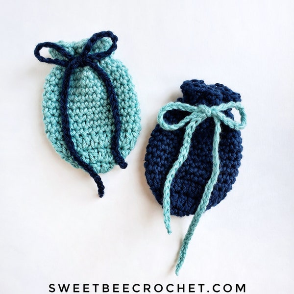 Mini Crochet Drawstring Pouch (Crochet Pattern)