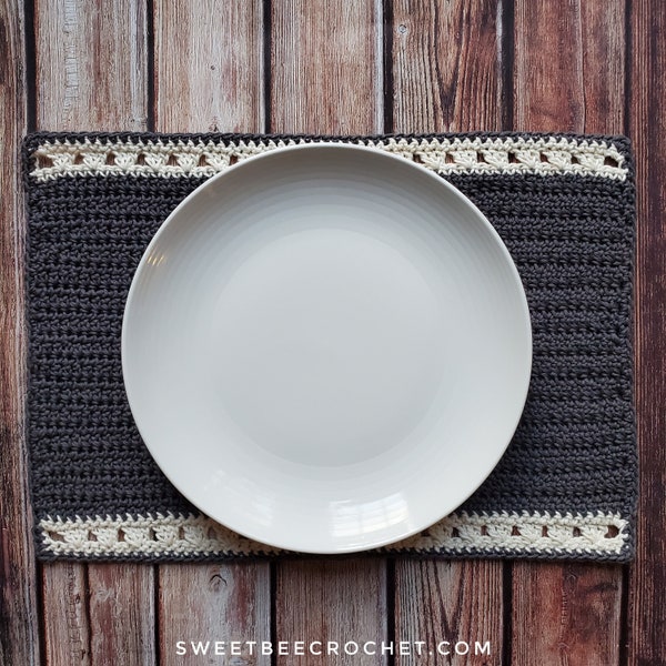 Crochet Cotton Placemat (Crochet Pattern)