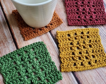 Happy Gatherings Crochet Coaster (Crochet Pattern)