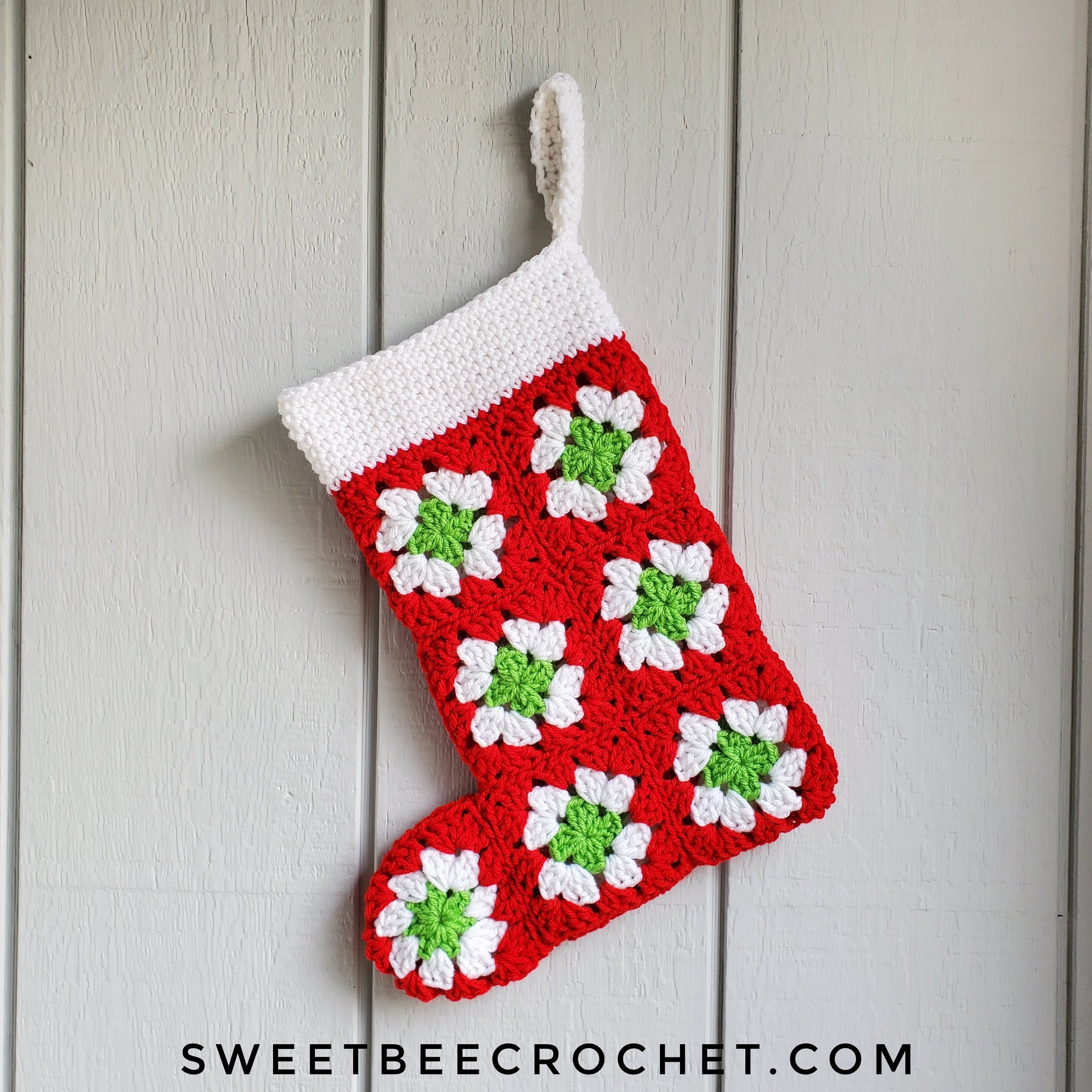 30 Christmas Stocking Crochet Patterns for Handmade Holiday Keepsakes 10 Granny Square Christmas Stocking Pattern