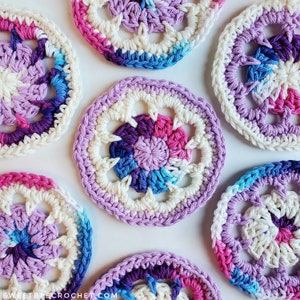Morning Bloom Crochet Coaster Set (Crochet Pattern)