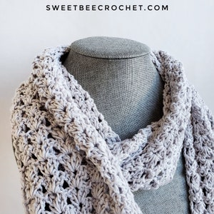 Iris Bloom Scarf Crochet Pattern afbeelding 2