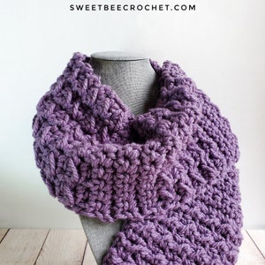 Keep Cozy Chunky Scarf Crochet Pattern image 2