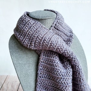 Winter Winds Keyhole Crochet Scarf Crochet Pattern image 2