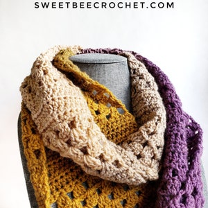 One Skein Granny Rows Scarf Crochet Pattern image 2