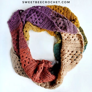 One Skein Granny Rows Scarf Crochet Pattern image 3