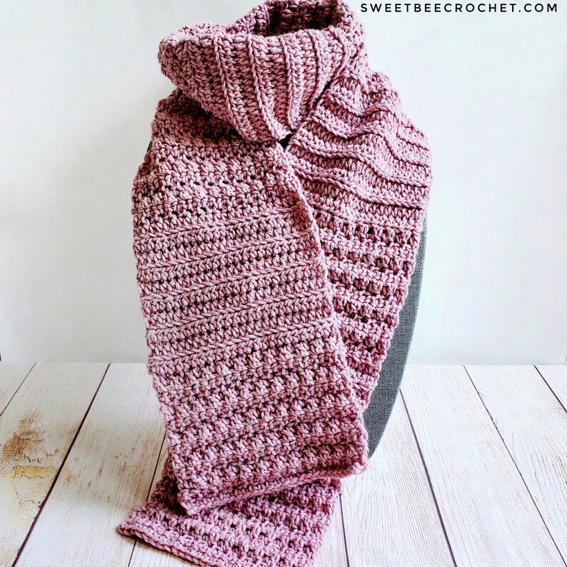 Scarf Ridges Loops and Ridges Crochet Scarf (crochet Pattern) - Etsy