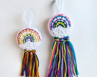 Crochet Rainbow Ornament (Crochet Pattern)