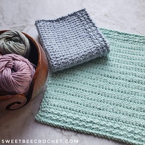 Extended Stitch Crochet Washcloth (Crochet Pattern)