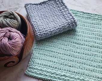 Extended Stitch Crochet Washcloth (Crochet Pattern)