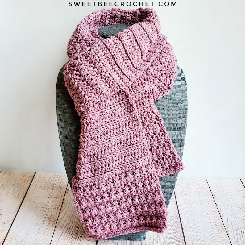 Loops and Ridges Crochet Scarf Crochet Pattern image 1