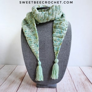 Simple Stitch Crochet Skinny Scarf (Crochet Pattern)