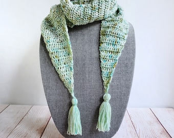 Simple Stitch Crochet Skinny Scarf (Crochet Pattern)