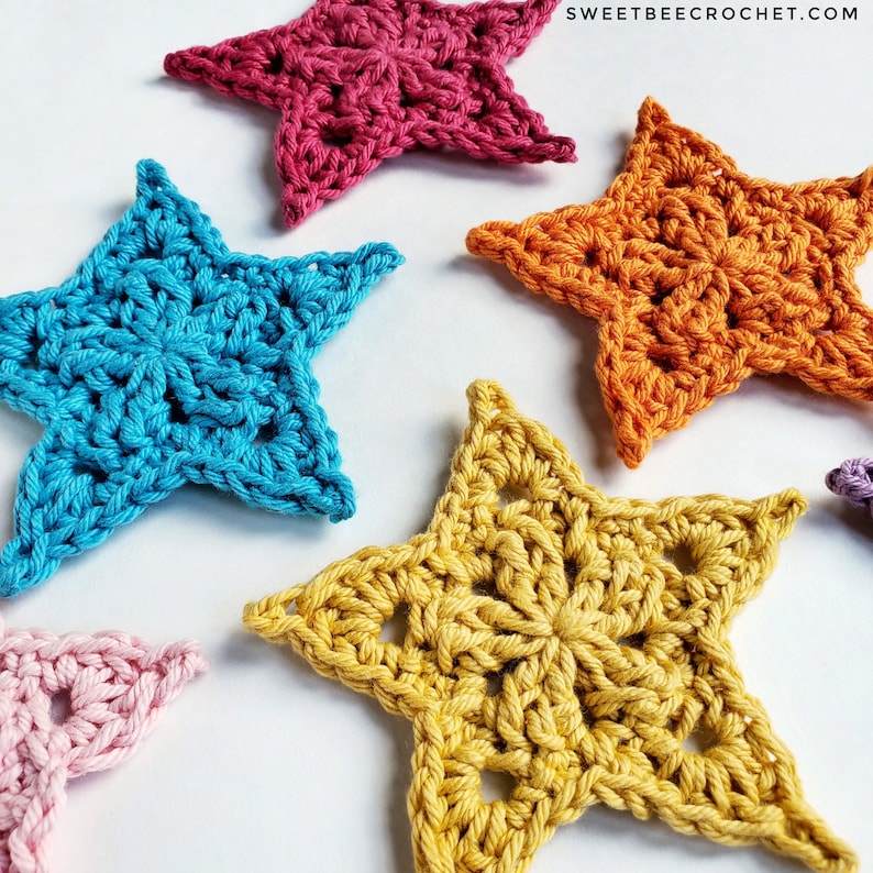 Crochet Star Motif (Crochet Pattern) bild 1