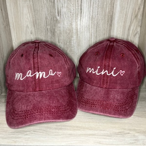 2pc Casual Mama Mini Baseball Cap Hat Sets Mother Daughter Adult Child Toddler Girls Adjustable