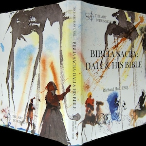 May include: A book cover featuring surrealist artwork with the title "BIBLIA SACRA: DALI & HIS BIBLE." The cover art includes figures, abstract shapes, and the text "Richard Hart, Esq." The book is from "THE ART INTRINSIC FUND."