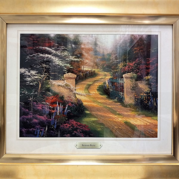 Spring Gate by Thomas Kinkade (Decorative Framed Fine Art)