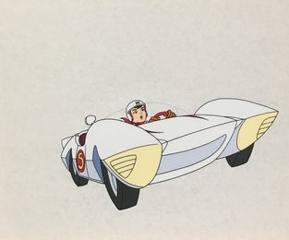 SPEED RACER & THE MACH 5 ORIGINAL COMIC ART COLOR SKETCH 2 ON CARD STOCK