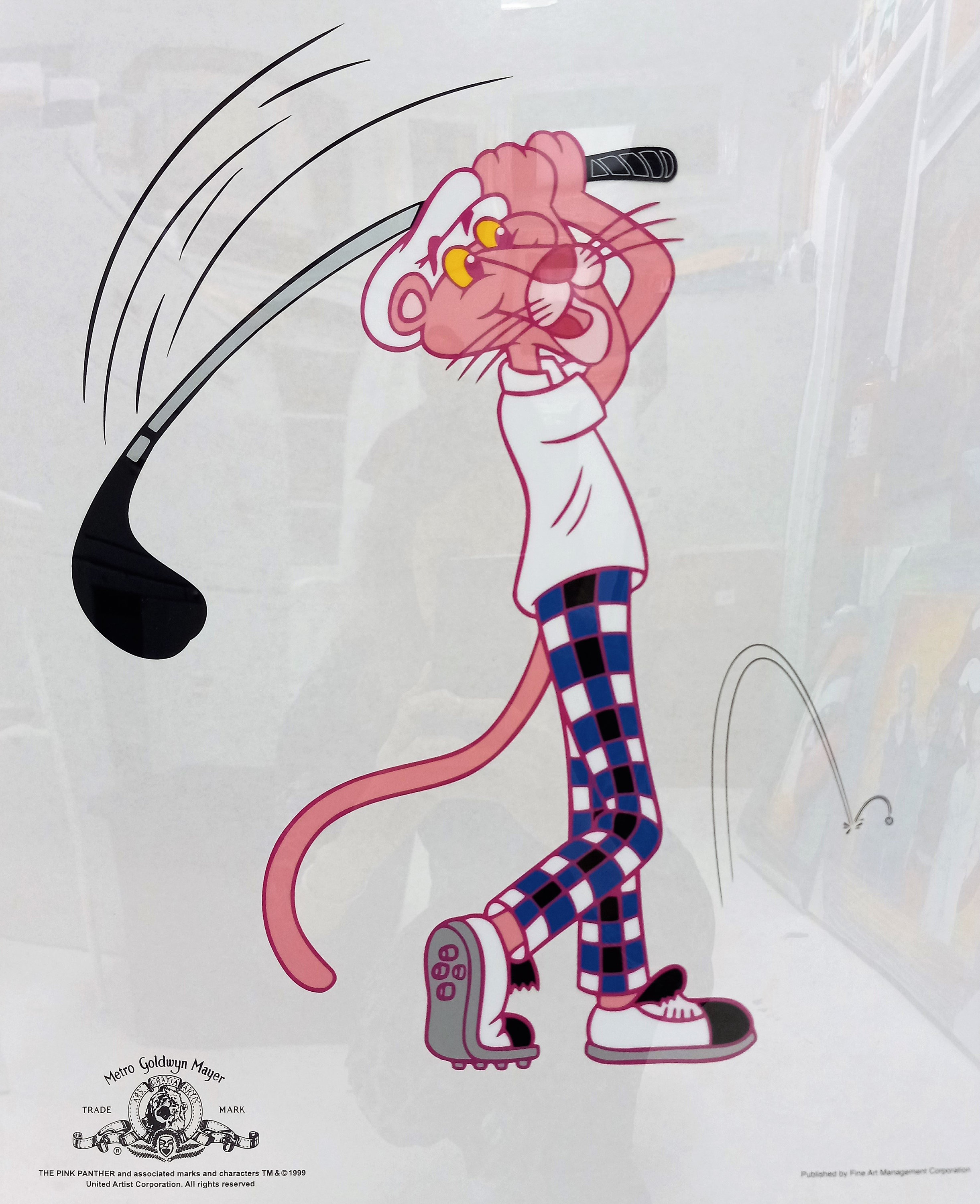 Pink Panther Golf by Friz Freleng (Framed Art Collectibles)