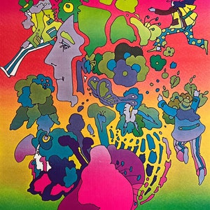 Life is So Beautiful by Peter Max Psychedelic Pop Art Poster from &quot;Poster Book&quot; 1970