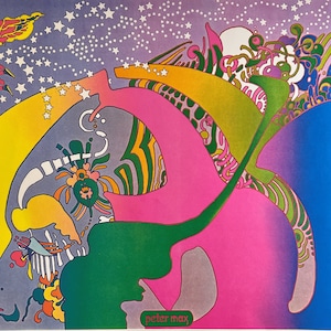 Nutrient Number Two by Peter Max Psychedelic Pop Art Poster from &quot;Poster Book&quot; 1970