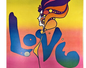 Peter Max Love Poster from "Poster Book" 1970 good condition