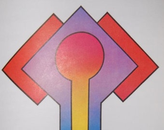 Chelsea Bank de Peter Max \ Serigrafía sobre postal