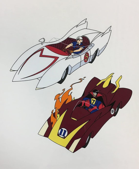 Speed Racer Mach 5 Watercolor Art Print 