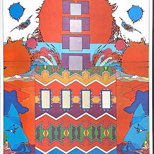 Kosmisk koppling för Canterbury av Peter Max \ Serigrafi på vykort