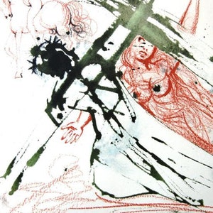 Biblia Sacra: We Went Out Carrying His Own Cross Salvador Dali Color Lithograph UNFRAMED