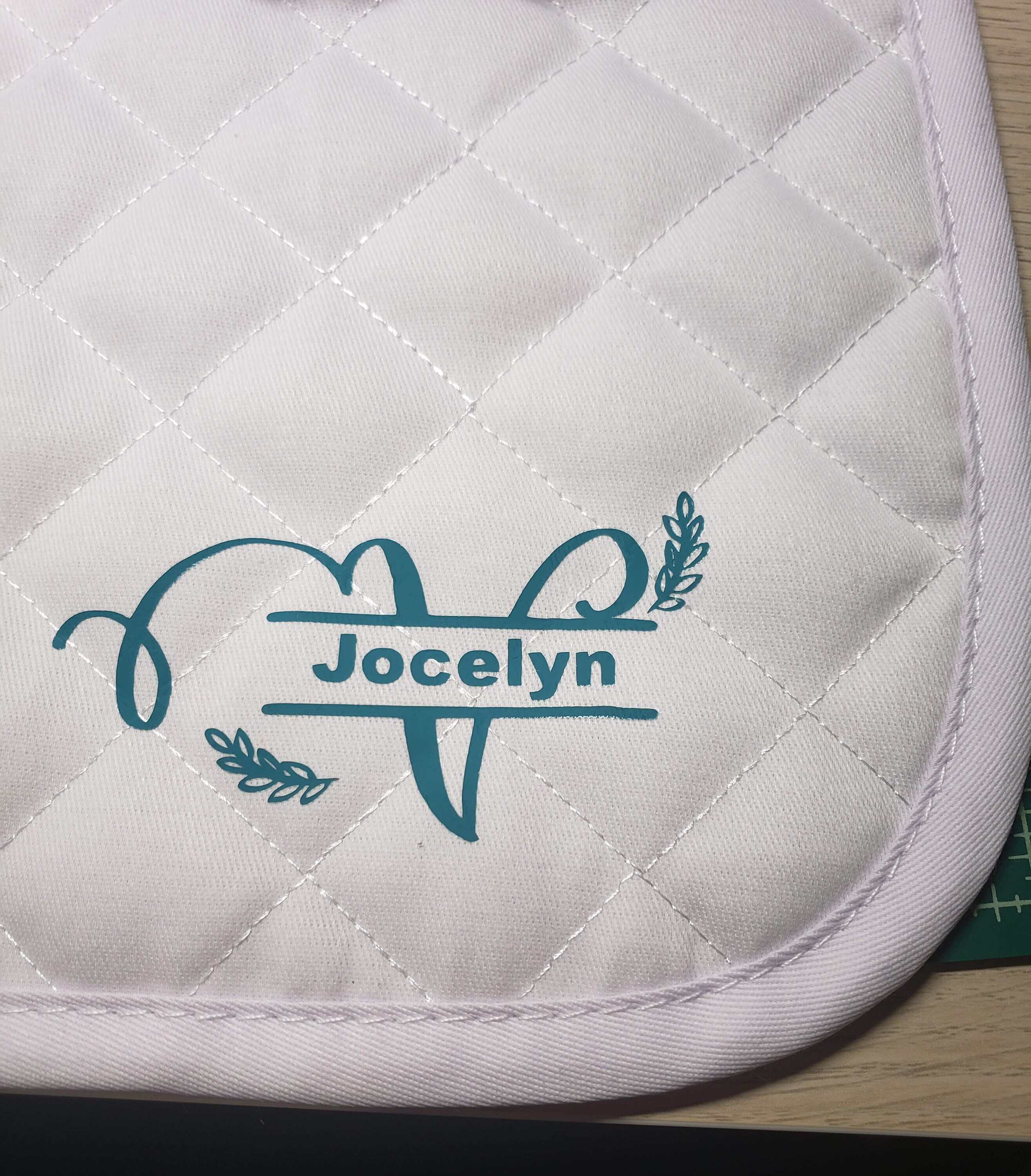 Monogrammed Baby Saddle Pad with Initial Etsy