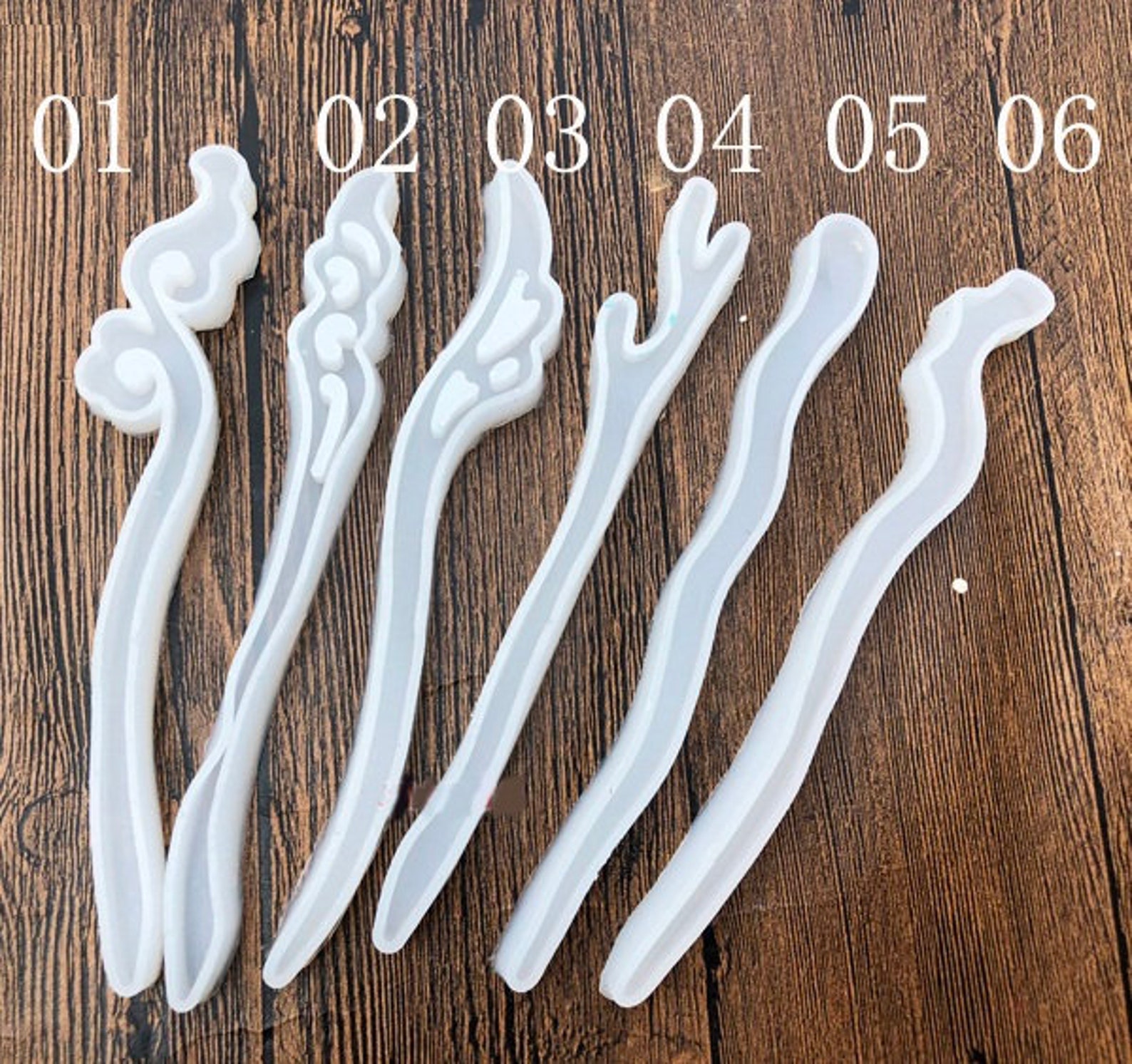 Hair pin Resin Mold Hair Barrette Silicone Mold Silicone Etsy