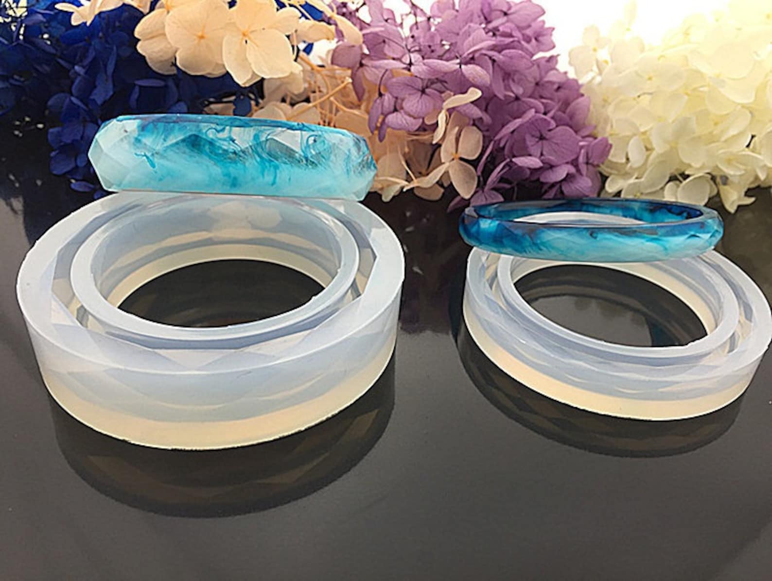 Diamond surface Silicone bracelet mold resin bangle molds Etsy