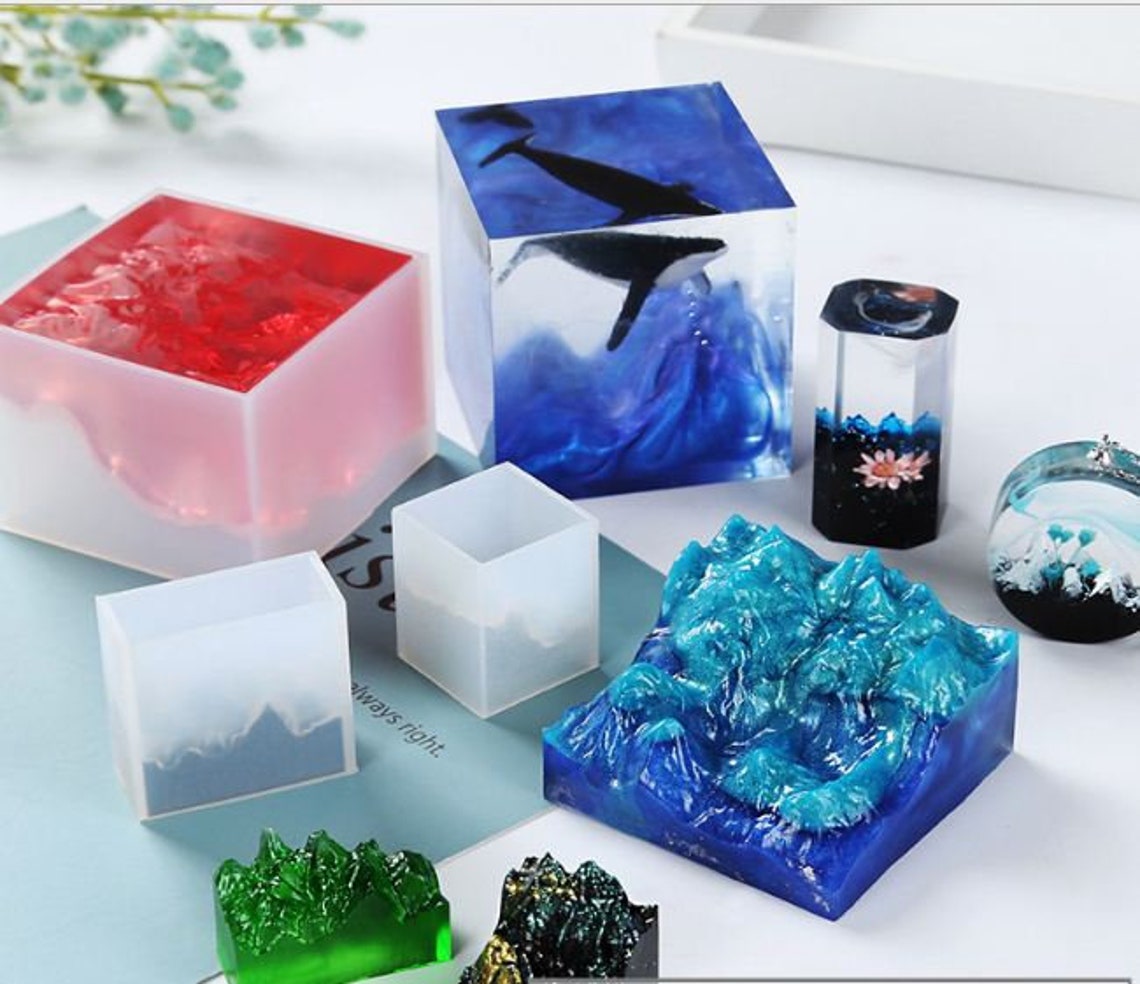 Mountain Silicone Mold Epoxy Resin Mold Landscape Mold Jewelry Etsy