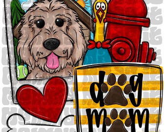 Golden Doodle - Hundemama PNG Sublimation digitaler Download