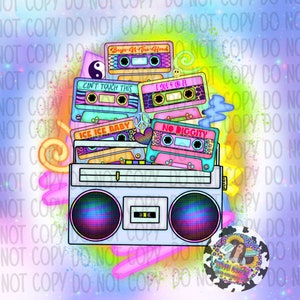 90s Hip Hop Hits ~ PNG Sublimation Digital Download