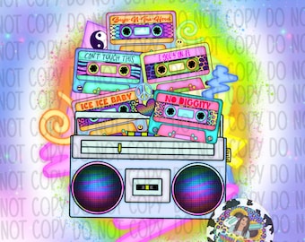 90s Hip Hop Hits ~ PNG Sublimation Digital Download