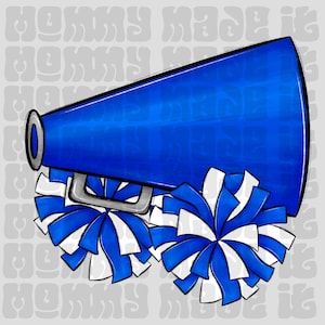 Blaue Kundengerechte jubeln Spirit Wear ~ PNG Sublimations digitaler Download CHEERLEADER CHEER Design blau