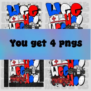 Wee Woo Wee Woo Eerstehulpverleners Back the Blue Back the Red foto politieagent Hemsi brandweerman ambulance sublimatie digitaal ontwerp png PNGEgg