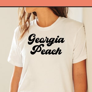 Georgia Peach SVG | Retro Georgia Shirt Design | Atlanta DXF