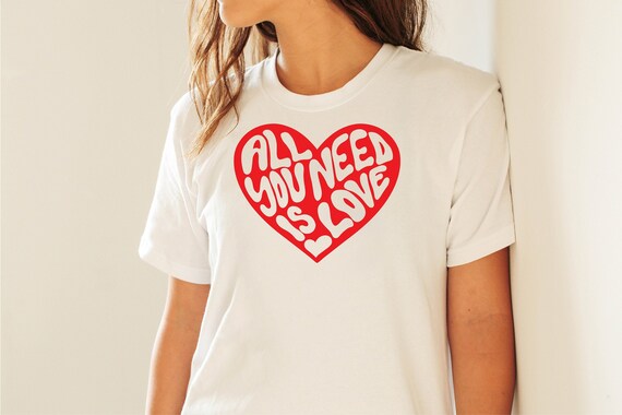 All You Need Is Love Heart Valentine’s Day SVG | Digital Download | Love Bubble Letters