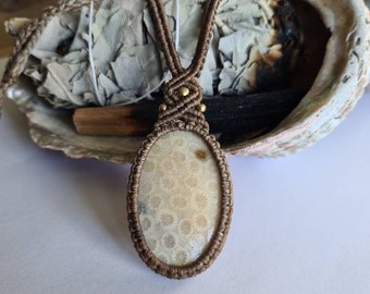 Fossil Coral Pendant Sterling Silver Pendant Handmade Pendant Everyday Pendant Dainty Designer Pendant Fossil Coral Necklace