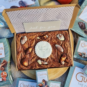 Guylian Chocolate Brownies | Luxury Brownies by Post | Treat Box | Personalised Gift | Birthday Brownies | Anniversary Gift | Thank you Gift