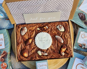 Guylian Chocolate Brownies | Luxury Brownies by Post | Treat Box | Personalised Gift | Birthday Brownies | Anniversary | Thank you