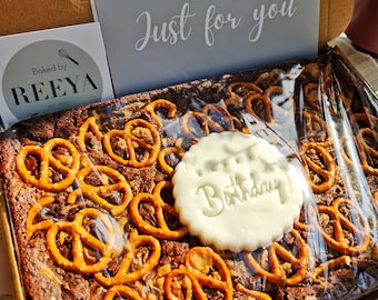 Vegan Brownie Slab | Letterbox Brownies | Vegan Gift Box | Vegan Birthday Present | Postal Brownies | Sweet Treat Box | Vegan | Vegan Treat