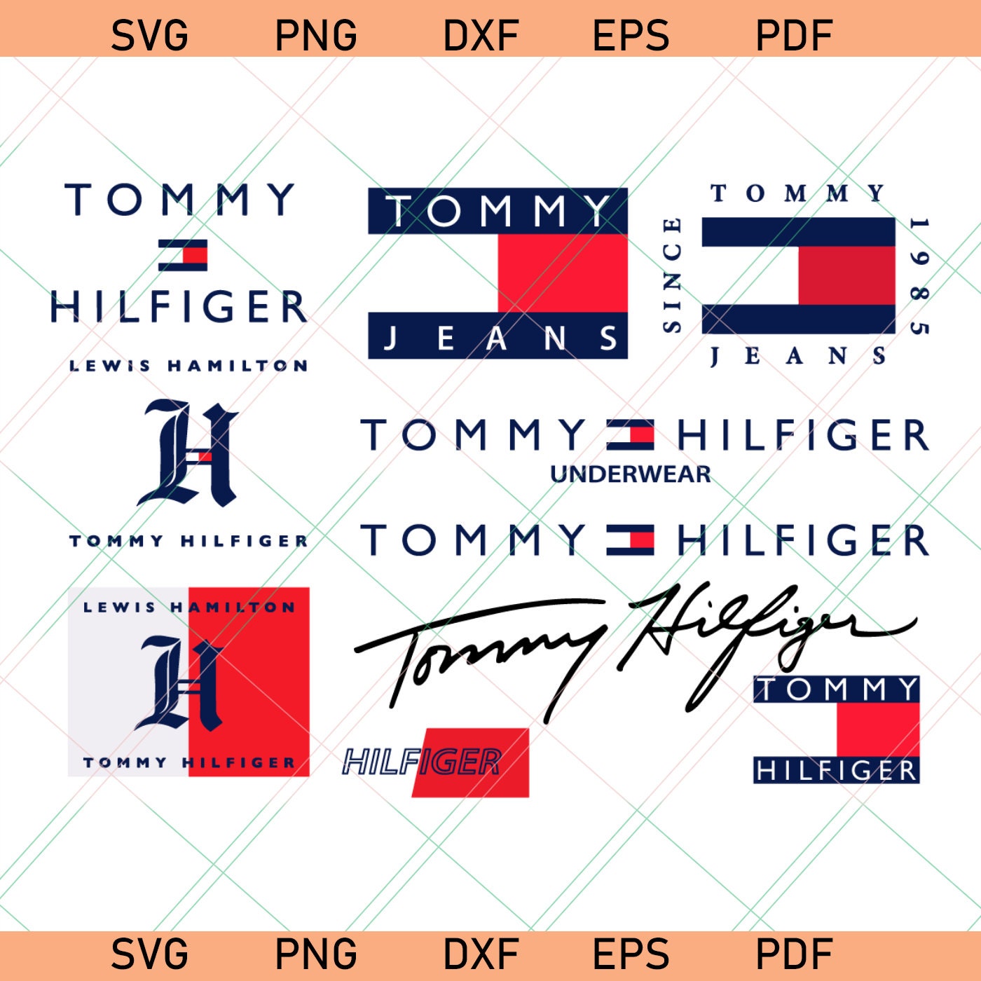 Tommy Hilfiger Svg Bundle Trending Svg Tommy Hilfiger Svg | Etsy