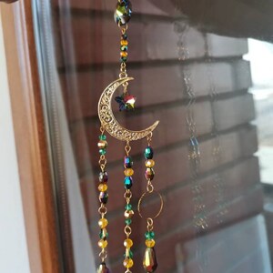 Suncatcher * Moon Suncatcher * Rear View Mirror Charm * Windows Ornament * Sparkle * Light Colors * Good Viber Energy * Crystal Suncatcher